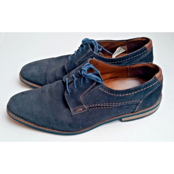 HEL by LLOYD Blue Suede Shoes Mens sz 9 Made in Germany Casual Work - Picture 10 of 14